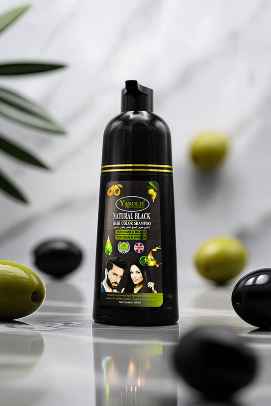 Yardlie Natural Black Hair Color Shampoo for Hair and Beard 400ml