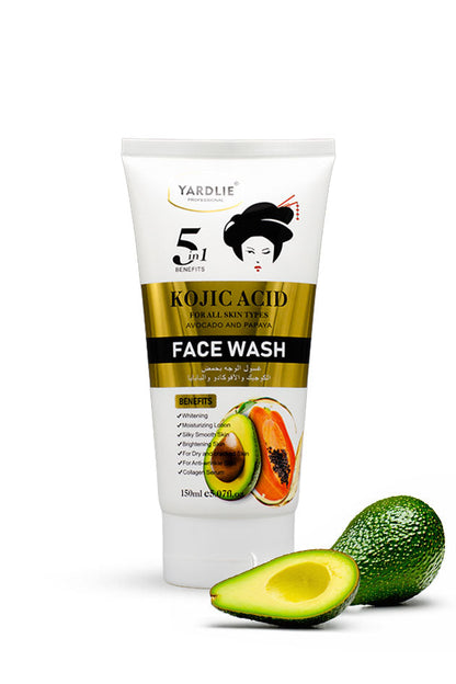 Yardlie Kojic Acid Face Wash Avocado and Papaya 150ml Online in Pakistan