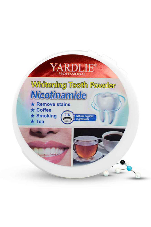 Yardlie Professional Nicotinamide Whitening Tooth Powder for Coffee, Tea and Smoking Stains