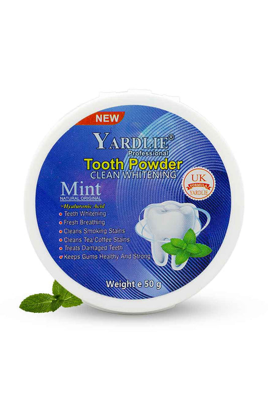 Yardlie Professional Mint Tooth Powder Clean Whitening with Hyaluronic Acid 50g